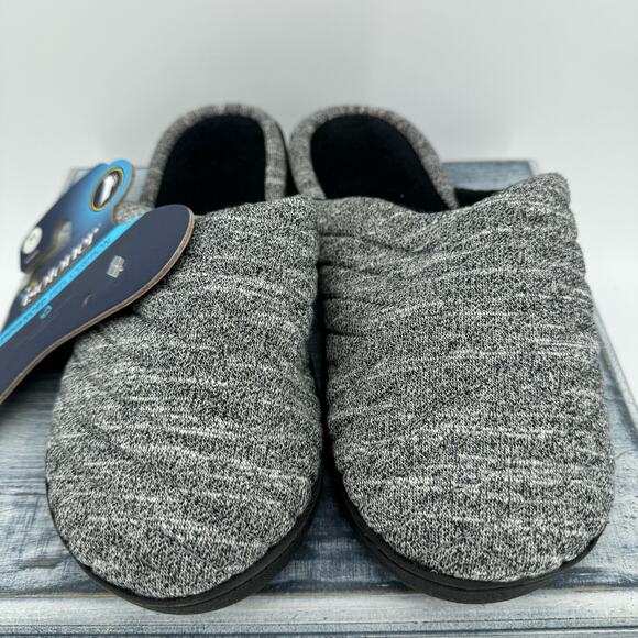 Isotoner Andrea Space Knit Women’s Clog Slippers Black/White Size 9.5 - Picture 2 of 9